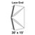 30' x 15' Premiere High Peak Tent Lace End, 16 oz. Ratchet Top, Solid White, technical diagram showing the lace end structure of the tent.