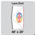40' x 20' Master Series Frame Tent Lace End, 16 oz. Ratchet Top, Logo/Valance Print Only, close-up view of the lace end with customizable logo area.