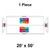 20' x 50' Gable Frame Tent, 1 Piece, 16 oz. Ratchet Top, Logo/Valance Print Only, top view of the tent layout showing logo and valance print placement.