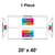20' x 40' Gable Frame Tent, 1 Piece, 16 oz. Ratchet Top, Logo/Valance Print Only, illustration of the tent layout with customizable logo and valance print areas.