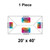 20' x 40' Classic Pole Tent, 1 Piece, Ratchet Top with Logo/Valance Print Only, image showing the tent's layout with designated areas for custom logo placement.