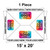 15' x 20' Master Series Frame Tent, 1 Piece, Ratchet Top, Logo/Valance Print Only, illustration showing the tent layout with customizable logo and valance areas.