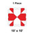 10' x 10' Classic Frame Tent, 1 Piece, 16 oz. Ratchet Top, White and Red, image showing the top view of the sectional tent with a square shape featuring red and white sections.