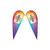 7' Tear Drop, Double Sided promotional banners with customizable logos and vibrant colorful geometric background.