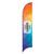 16' Blade Flag, Single Sided, featuring a colorful geometric design with space for custom logo or message.