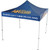 Celina Tent Fast Shade Package 10-3, blue portable outdoor canopy tent with branding and support poles.