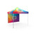 Celina Tent Fast Shade Package 10-5, colorful pop-up shade tent with logo branding and four metal legs for outdoor events and gatherings.