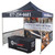 Celina Tent Fast Shade Package 10-7, portable outdoor shade tent with black canopy and custom branding, displayed with promotional table cover, ideal for outdoor events and marketing