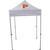 Celina Tent Fast Shade Package 7A, white portable canopy tent with metal frame and orange logo on the top