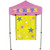 Celina Tent Fast Shade Package 7B, a pink and yellow pop-up canopy tent with colorful star and ticket booth design for outdoor events.