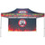 Celina Tent Fast Shade Package 15-3, portable outdoor event canopy with black and red design, branding and contact information printed on the top and back walls