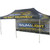 Fast Shade Package 20-3, image of a large, portable black canopy tent with yellow and white branding for BaumLight, featuring metal poles and a promotional design.