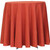 108'' Round Gold Polyester Tablecloth, showcasing a luxurious gold-colored round table cover draped over a table.