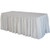 Celina Tent 17' White Polyester Skirting, white fabric skirting for tents with pleated design around the edges.