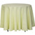 90'' Round Ivory Polyester Tablecloth, elegant draped fabric covering a round table.