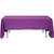 60'' x 120'' Plum Polyester, rectangular table covered with a vibrant purple tablecloth.