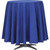 96" Round Polyester Tablecloth, blue fabric covering a round table for elegant event decor.