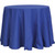 96-inch Round Polyester Tablecloth, vibrant blue table covering draped over a round table for events or parties.