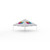 Celina Tent 15' x 15' Classic Series Pole Tent Logo Print, Complete, white canopy tent with colorful logo print on the top.