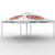Celina Tent 15' x 15' Classic Series Pole Tent Logo Print, Complete, white outdoor tent with GMC logo printed on the canopy and GMC Valdosta text, supported by metal poles.