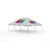 Celina Tent 20' x 30' Classic Series Pole Tent Logo Print, complete event marquee tent with customizable logo on the top canopy, sturdy poles, and secure footing for outdoor events.