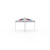 Celina Tent 10' x 10' Classic Series Frame Tent Logo Print, complete with white canopy and colorful logo prints on top, supported by a sturdy frame structure.