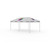 Celina Tent 10' x 20' Classic Series Frame Tent Logo Print, complete with a white canopy featuring colorful logo prints, and sturdy frame legs for outdoor event coverage.