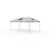 Celina Tent 10' x 20' Classic Series Frame Tent Logo Print, Complete, displaying a white outdoor event tent with colorful logos printed on the canopy in a spacious setting.