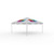 Celina Tent 15' x 15' Classic Series Frame Tent Logo Print, Complete, four-legged frame tent with retractable walls and a colorful logo print on the roof for event or outdoor usage.