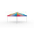 Celina Tent 15' x 15' Classic Series Frame Tent Full Digital Print, complete with colorful multi-colored canopy and four poles.