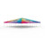 Celina Tent 40' x 40' Classic Series Frame Tent Full Digital Print, Sectional Tent Top, Complete, with colorful geometric design on the canopy and metal frame supports.
