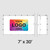 7' x 30' Royalty SW Logo Print, custom logo banner with colorful geometric design and placeholder text 'Your Logo Here' on a white background.