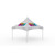 Celina Tent 15' x 15' Pinnacle Series High Peak Frame Tent / Cross Cable Marquee, complete with logo print on the white fabric canopy.
