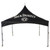 Celina Tent 15' x 15' Pinnacle Series High Peak Frame Tent / Cross Cable Marquee Full Digital Print, Complete, black outdoor event tent with the Jack Daniel's logo on the canopy and sturdy metal legs.