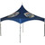 Celina Tent 15' x 15' Pinnacle Series High Peak Frame Tent / Cross Cable Marquee with full digital print, blue color, and sturdy metal frame.