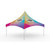 Celina Tent 20' x 20' Pinnacle Series High Peak Frame Tent / Cross Cable Marquee Full Digital Print, complete with vibrant multicolor geometric design and customizable logo areas.