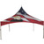 Celina Tent 20' x 20' Pinnacle Series High Peak Frame Tent / Cross Cable Marquee Full Digital Print, complete with an American flag pattern and eagle graphic on the canopy.