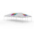 Celina Tent 20' x 40' Master Series Frame Tent Logo Print, complete with a large, white event tent featuring colorful logo print on the top, supported by a sturdy frame and multiple legs.