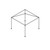 Celina 10' x 10' Classic Series Frame, a line drawing of a 10x10 foot rectangular outdoor canopy frame with four supporting legs and a peaked roof structure.