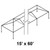 Celina 15' x 60' Classic Series Frame, industrial outdoor framing structure with a rectangular shape and sturdy black metal construction.