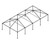 Celina 20' x 40' Classic Series Frame, a large black metal tent frame structure designed for outdoor events or temporary coverings.