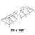 Celina 30' x 150' Classic Series Frame, a large black outdoor tent frame structure with a rectangular layout and supporting framework.