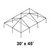Celina 30' x 45' Classic Series Frame, an image of a black metal construction frame with multiple support beams for a large outdoor structure.