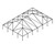 Celina 40' x 60' Classic Series Frame, a detailed line drawing of a large rectangular steel structure frame.