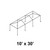 Celina 10' x 30' Master Series Frame, a black metal structural framework for outdoor shelter or canopy with multiple support poles and a rectangular shape.