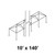 Celina 10' x 140' Master Series Frame, a metal structure with multiple interconnected frames designed for outdoor or indoor use, featuring a sturdy rectangular design.