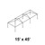 Celina 15' x 45' Master Series Frame, a detailed diagram of the outdoor shade structure with a rectangular shape and supporting poles.