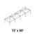 Celina 15' x 60' Master Series Frame, a detailed diagram of a large industrial metal frame structure with supporting legs and beams.
