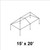 Celina 15' x 20' Master Series Frame, a black metal canopy frame with a rectangular shape and 6 supporting legs for outdoor shelter.
