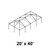 Celina 20' x 40' Master Series Frame, a large open metal structure with a sturdy frame and multiple sections designed for various outdoor uses.